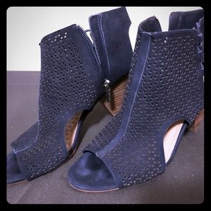 Vince Camuto Leather Peep Toe Bootie